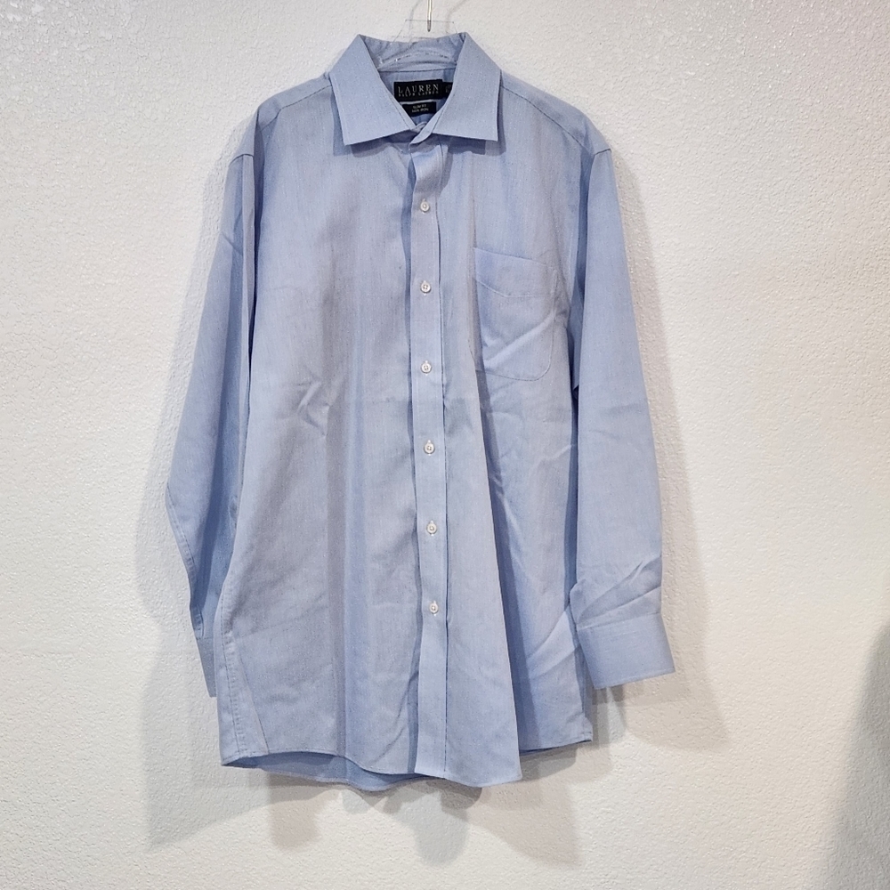 Lauren Ralph Lauren BLACK LABEL Button Down Non Iron Slim Fit 16.5 32/33